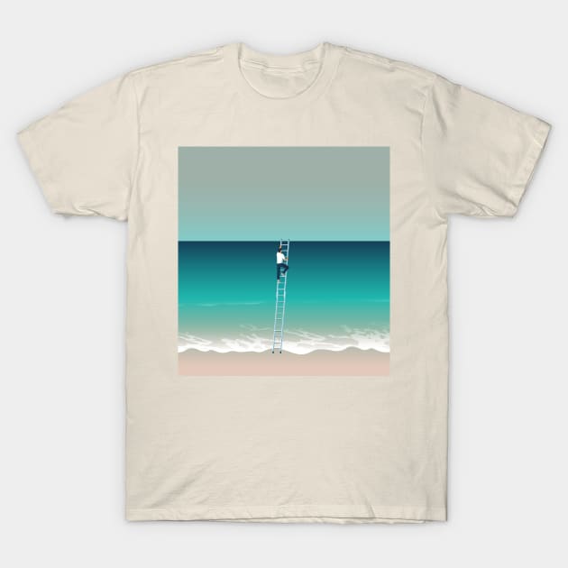 Horizon escalator T-Shirt by Ricard Jorge illustration